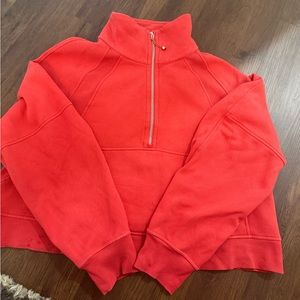 Lululemon Scuba Oversized Funnel Neck Carnation Red Size XL/XXL